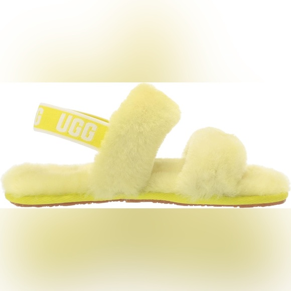 UGG Oh Yeah Slippers/Slides/House Shoes w/Slingback | Yellow | NEW!!!🍋☀️ - Picture 7 of 9